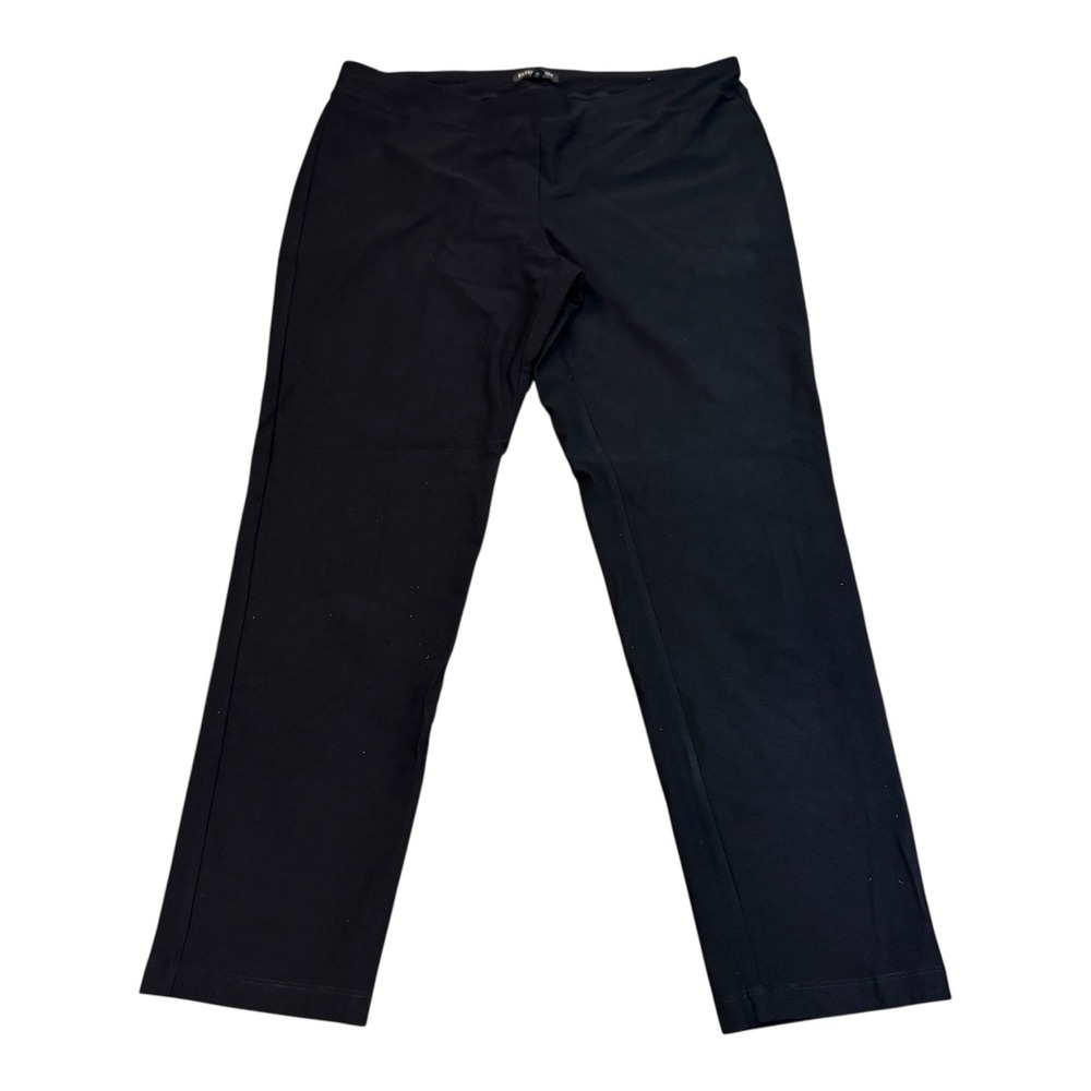 Eileen Fisher Black Viscose Nylon Lycra Stretch‎ Pull On Pants - Women's